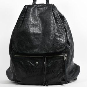 Balenciaga Black City Moto Traveller Backpack Bag